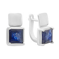 Срібні сережки Proba з натуральним сапфіром 7.2ct (2181132)