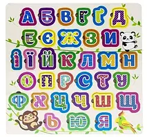 Дерев'яний пазл puzzle Абетка арт.004 українська мова