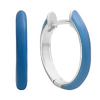 Срібні сережки Proba з фіанітами, ємалю (60002192)