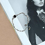 Срібний браслет Proba з натуральним оніксом, фіанітами, вага виробу 2,32 г (2160281) 1720 розмір, фото 5