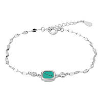 Срібний браслет Proba з бірюзою, фіанітами, вага виробу 2,22 г (60002052) 1720 розмір