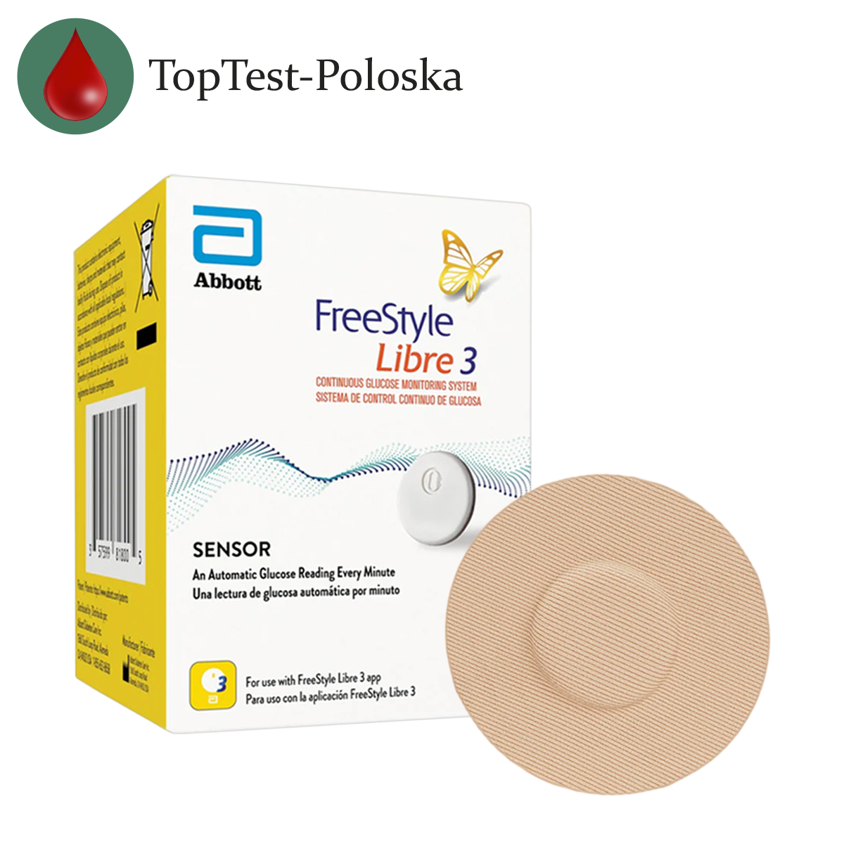 Сенсор FreeStyle Libre 3 (Фристайл Либре 3) 1 уп. и 1 тейп в комплекте, фото 1