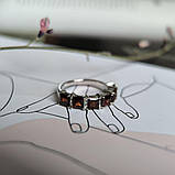 Срібне кільце Proba з натуральним гранатом 2.617ct, вага виробу 3,19 г (2181354) 18 розмір, фото 5