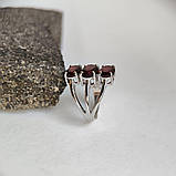 Срібне кільце Proba з натуральним гранатом 5.317ct, вага виробу 7,78 г (2181453) 18.5 розмір, фото 2