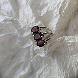 Срібне кільце Proba з натуральним гранатом 5.317ct, вага виробу 7,78 г (2181453) 18.5 розмір, фото 3
