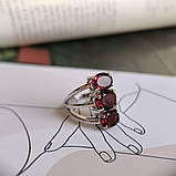 Срібне кільце Proba з натуральним гранатом 5.317ct, вага виробу 7,78 г (2181453) 18.5 розмір, фото 5