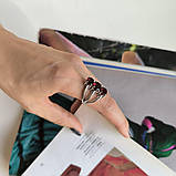 Срібне кільце Proba з натуральним гранатом 5.317ct, вага виробу 7,78 г (2181453) 18.5 розмір, фото 6