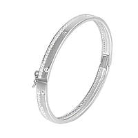 Срібний браслет Proba з фіанітами, вага виробу 14,05 г (2160649) 18 розмір