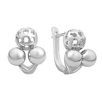 Срібні сережки Proba без каменів (2161028)