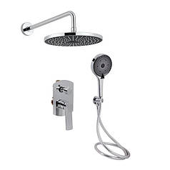 Душова система універсальна Qtap Slavonice прихованого монтажу на два споживачі QTSLA113CRM45898 Chrome