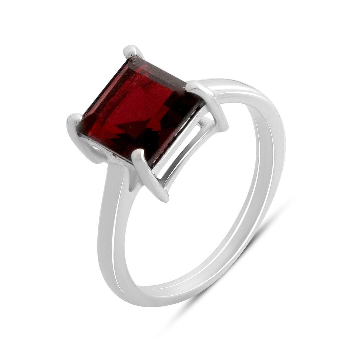 Срібне кільце Proba з натуральним гранатом 2.142ct, вага виробу 2,82 г (2181583) 18.5 розмір, фото 1