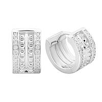 Срібні сережки Proba з фіанітами (2161882)