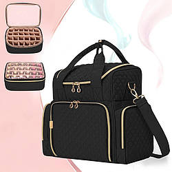 Дорожня сумка органайзер для косметики та гель-лаків бьюті кейс для майстра манікюру візажиста універсальний