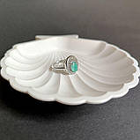 Срібне кільце Proba з натуральним смарагдом 1.35ct, фіанітами, вага виробу 4,02 г (2161974) 18 розмір, фото 6