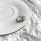 Срібне кільце Proba з натуральним зеленим кварцем 2.698ct, фіанітами, вага виробу 3,43 г (2162056) 18, фото 5