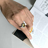 Срібне кільце Proba з натуральним зеленим кварцем 2.698ct, фіанітами, вага виробу 3,43 г (2162056) 18, фото 7