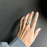 Срібне кільце Proba з натуральним зеленим кварцем 2.698ct, фіанітами, вага виробу 3,43 г (2162056) 18, фото 8