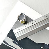 Срібне кільце Proba з натуральним зеленим кварцем 4.895ct, фіанітами, вага виробу 4,72 г (2162148) 17.5, фото 4