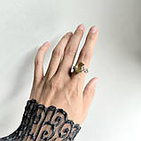 Срібне кільце Proba з натуральним зеленим кварцем 4.895ct, фіанітами, вага виробу 4,72 г (2162148) 17.5, фото 7