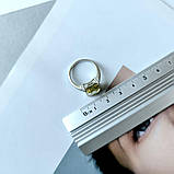 Срібне кільце Proba з натуральним зеленим кварцем 7.113ct, фіанітами, вага виробу 5,17 г (2162346) 18.5, фото 3