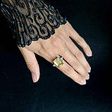 Срібне кільце Proba з натуральним зеленим кварцем 7.113ct, фіанітами, вага виробу 5,17 г (2162346) 18.5, фото 7