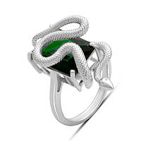 Срібне кільце Proba зі смарагдом nano 5.15ct, вага виробу 5,57 г (2182498) 17 розмір