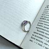 Срібне кільце Proba з натуральним аметистом 1.929ct, вага виробу 2,32 г (2163114) 18 розмір, фото 2