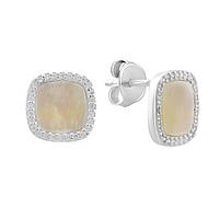 Срібні сережки Proba з натуральним перламутром (2182900)