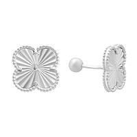 Срібні сережки Конюшина 13 мм Proba без каменів (2182948)