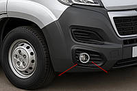 Хромированные накладки на противотуманные фары (нержавейка) для Citroen Jumper 2007-2025 гг