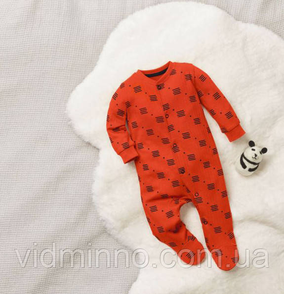 Чоловічок комбінезон сліп Lupilu, р.68, 4-6 місяців, підійде і хлопчику і дівчинці, бавовна, фото 1