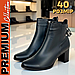 Черевики ботильйони жіночі демісезонні осінні чобітки на товстому стійкому підборі 38 40розмір, фото 2