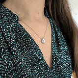 Срібне кольє Proba з натуральним перламутром, фіанітами, вага виробу 4,28 г (60002204) 400450 розмір, фото 7