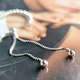 Срібний браслет Proba з без каменів, вага виробу 4,6 г (2183839) adjustable розмір, фото 4