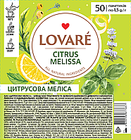 Чай LOVARE бленд трав'яного та зеленого 1.5г*50, пакет, "Цитрусова Меліса"