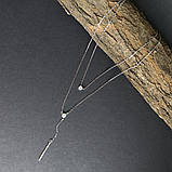 Срібне кольє Proba з фіанітами, вага виробу 4,01 гр (2183969) 400450 розмір, фото 3