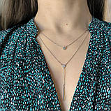 Срібне кольє Proba з фіанітами, вага виробу 4,01 гр (2183969) 400450 розмір, фото 8