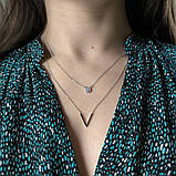 Срібне кольє Proba з фіанітами, вага виробу 3,43 г (2184010) 450500 розмір, фото 8