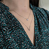 Срібне кольє Proba з фіанітами, вага виробу 3,43 г (2184010) 450500 розмір, фото 9