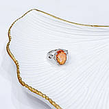 Срібне кільце Proba з натуральним золотом кварцом 4.448ct, фіанітами, вага виробу 4,73 г (2165576) 17.5, фото 7