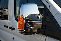 Накладки на Зеркала (2 шт, Хром) Хромированный пластик для Ford Transit 2014- гг