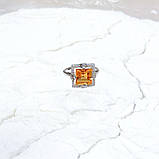 Срібне кільце Proba з натуральним золотистим кварцем 4.735ct, фіанітами, вага виробу 5,12 г (2165729) 18, фото 6