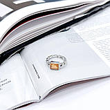 Срібне кільце Proba з натуральним золотом кварцом 1.725ct, вага виробу 3,57 г (2165804) 17.5 розмір, фото 2