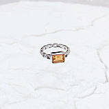 Срібне кільце Proba з натуральним золотом кварцом 1.725ct, вага виробу 3,57 г (2165804) 17.5 розмір, фото 7