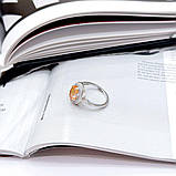 Срібне кільце Proba з натуральним золотом кварцом 2.973ct, фіанітами, вага виробу 3,59 г (2165866) 18, фото 4