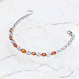 Срібний браслет Proba з натуральним золотом кварцом 3.46ct, вага виробу 8,91 г (2166597) 1720 розмір, фото 5