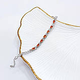 Срібний браслет Proba з натуральним золотом кварцом 3.46ct, вага виробу 8,91 г (2166597) 1720 розмір, фото 6