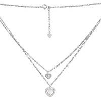 Срібне кольє Proba з натуральним перламутром, фіанітами, вага виробу 3,88 г (2184669) 400450 розмір