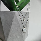 Срібне кольє Proba з натуральним перламутром, фіанітами, вага виробу 3,88 г (2184669) 400450 розмір, фото 6