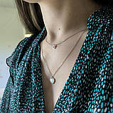 Срібне кольє Proba з натуральним перламутром, фіанітами, вага виробу 3,88 г (2184669) 400450 розмір, фото 8